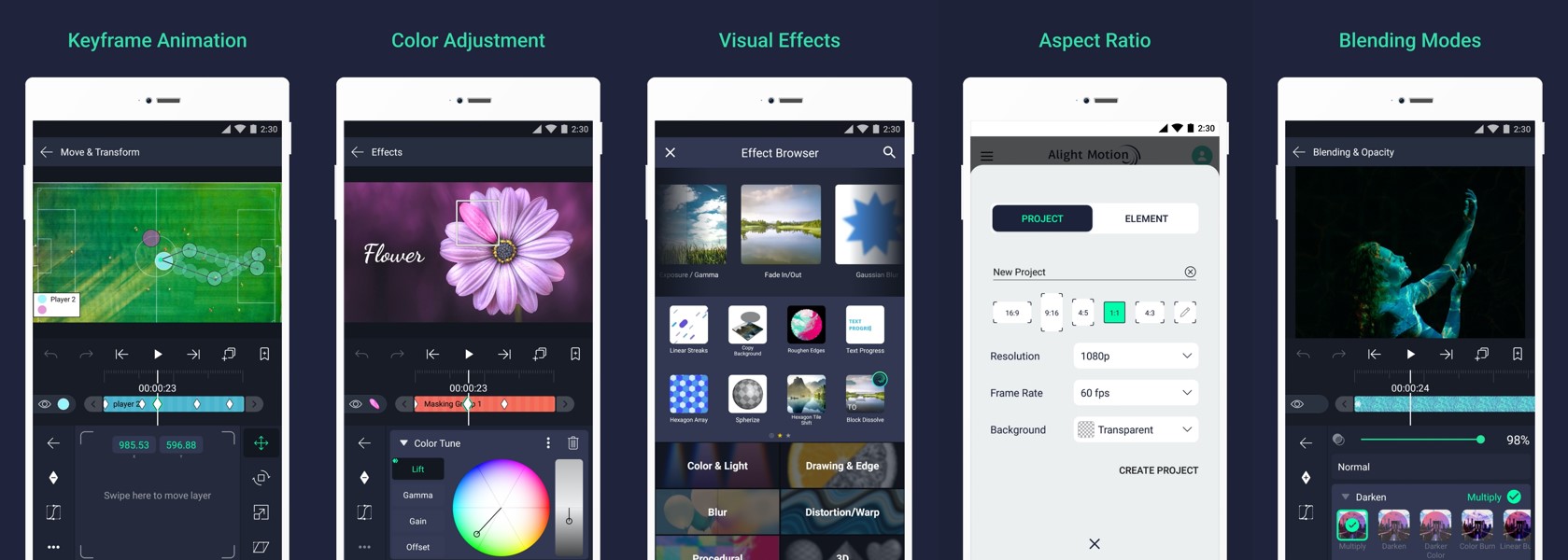 alight motion features