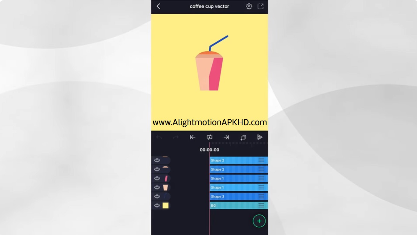 alight motion Simple Coffee Cup Design